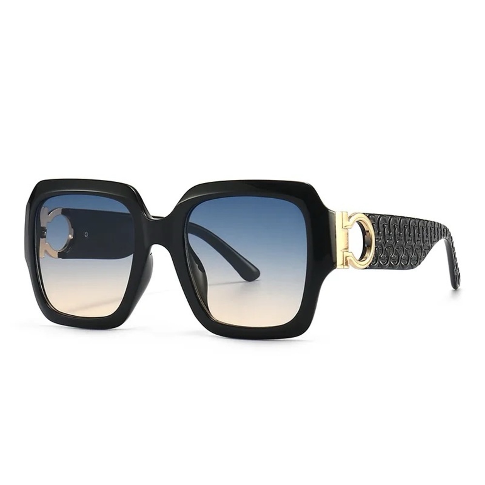 Elegant Black and Gold Sunglasses